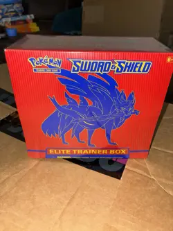 Pokemon Sword and Shield Base Set ETB Elite Trainer Box Zacian - Factory Sealed 820650104459 - Image 1