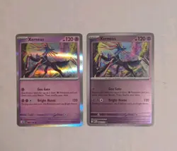 (2) Xerneas 064/132 Me01: Mega Evolution Reverse Holo & Rare Pokemon Card Lot - Image 1