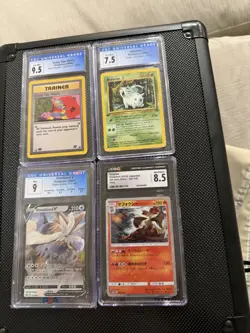 4 Graded Pokemon Card Slabs Lot CGC Vintage Collection - Image 1