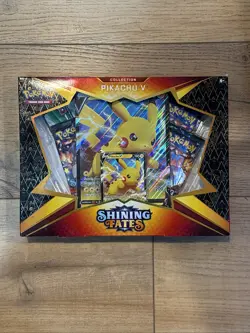 Pokemon TCG Shining Fates Pikachu V Collection Box - Factory Sealed New - Image 1