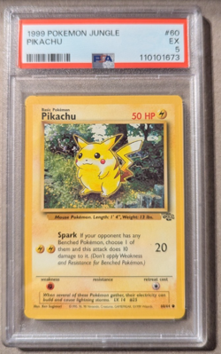 1999 Pokemon Jungle Pikachu #60 PSA Graded 5 EX Certification #110101673 - Image 1