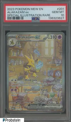2023 Pokemon Mew EN Special Illustration Rare #201 Alakazam Ex PSA 10 GEM MINT - Image 1