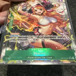 IN HAND! English One Piece CCG Nami Alt Art OP14-031 The Azure Sea's Seven NM - Image 4