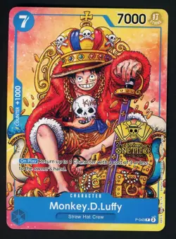 Monkey.D.Luffy (2nd Anniversary Stamped) P-043 One Piece Promo Non Foil - Image 1