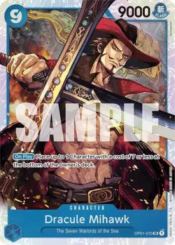 NM One Piece TCG Mihawk OP01-070 Premium Booster Collection - Image 1