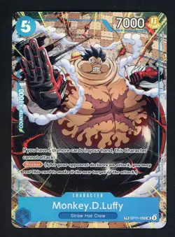 One Piece OP11 Carrying on His Will Treasure Rare #058 Monkey D. Luffy - Image 1