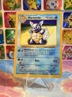 Pokemon TCG Wartortle Base Set, Shadowless Uncommon Card 42/102 LP - Image 1