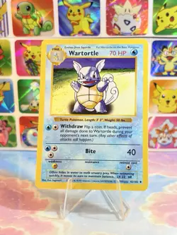 Pokemon TCG Wartortle Base Set, Shadowless Uncommon Card 42/102 LP - Image 2