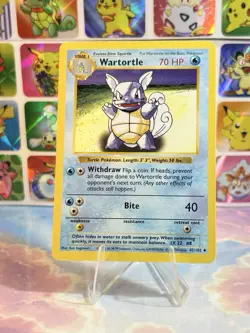 Pokemon TCG Wartortle Base Set, Shadowless Uncommon Card 42/102 LP - Image 3