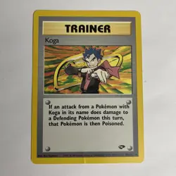 Koga Trainer 106/132 Gym Challenge Pokemon Card LP/MP - Image 1