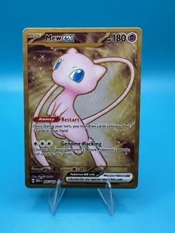 Pokemon TCG Mew EX Metal Gold NM 205/165 Scarlet & Violet 151 Promo Card - Image 1