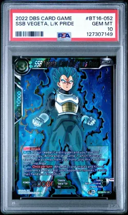 2022 SSB Vegeta Lost Kingdom’s Pride BT16-052 Dragon Ball Super PSA 10 - Image 1