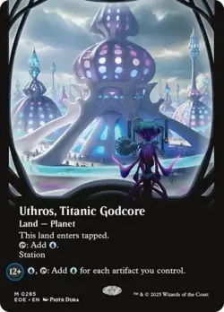 MTG English Uthros, Titanic Godcore (Borderless) NM Normal Edge of Eternities - Image 1