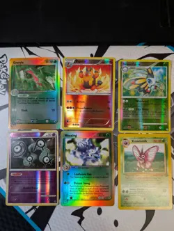 Mid Era/Vintage Pokemon 6 Card Lot reverse holos and Rares - Image 1