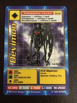 Devimon Bo-02 *1st Edition* Digimon Card - Image 1
