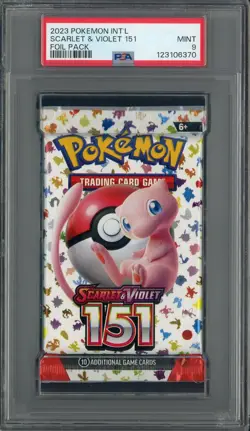 2023 Pokemon International Scarlet Violet Card 151 Foil Booster Pack PSA 9 MINT - Image 1