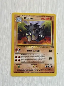 Pokemon TCG Rhydon Jungle Unlimited Edition Uncommon Card 45/64 - Image 1