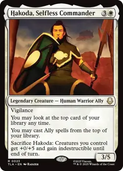 MtG Hakoda, Selfless Commander R 0023 Avatar: The Last Airbender Regular Rare - Image 1