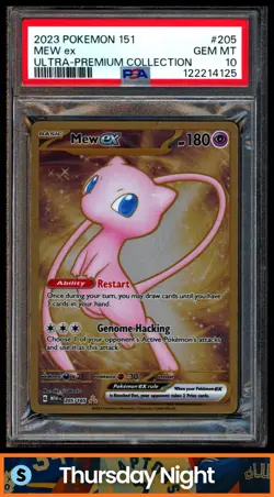 2023 POKEMON SV 151 MEW EN #205/165 MEW EX ULTRA PREMIUM COLLECTION METAL PSA 10 - Image 1