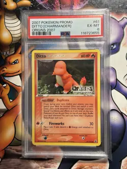 2007 Pokemon Promo ~ Origins 2007 ~ Ditto (Charmander) #61 ~ PSA 6 EX-MT - Image 1