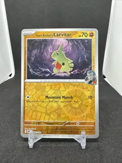 Team Rocket's Larvitar Common Reverse Holo Pokemon TCG Destined Rivals 94/182 NM - Image 1