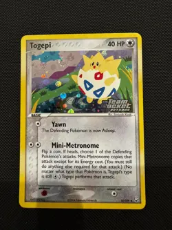 Pokemon TCG: Togepi 50/109 - Team Rocket Returns Reverse Holo - NM with SWIRL! - Image 1