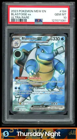 2023 POKEMON SV 151 - MEW EN #184/165 BLASTOISE EX ULTRA RARE PSA 10 - Image 1