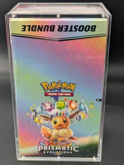 Pokemon TCG S&V Prismatic Evolutions Booster Bundle Display Case w/Acrylic Case - Image 1