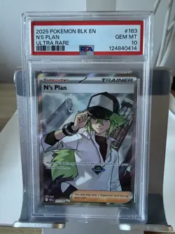 Pokemon TCG N’s Plan 163/086 Black Bolt PSA 10 GEM MINT - Image 1
