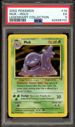 PSA 5 - 2002 Pokemon TCG Legendary Collection #16/110 Muk Holo - Image 1