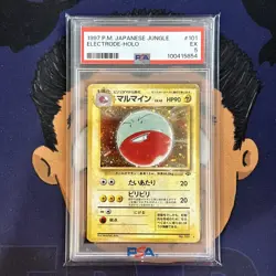 PSA 5 EXCELLENT 1997 Pokemon Japanese Jungle ELECTRODE #101 Holo - Image 2
