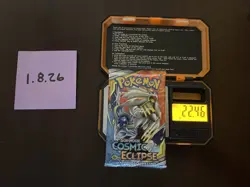 Pokemon Cosmic Eclipse Booster Pack Factory Sealed 22.46g Heavy - Image 1