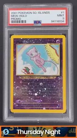 2001 POKEMON SOUTHERN ISLANDS #1/18 MEW HOLO PROMO PSA 9 - Image 1