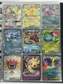Pokemon Card Collection Binder Lot Holo Rare Shiny M Gyarados EX Gengar Pikachu - Image 1