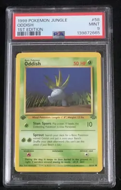 First Edition Oddish Jungle Set Pokemon Card 58/64 ⭐Vintage⭐ PSA 9🔥🔥 - Image 1