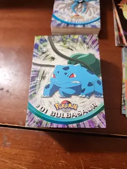 Near Complete 1999 Topps Pokemon TV Animation Series 1 Set 90 Card + extras blue - Image 2