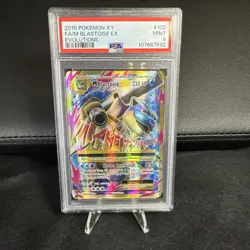 M Blastoise EX (Full Art) 102/108 XY - Evolutions Ultra Rare Pokemon Card PSA 9 - Image 1