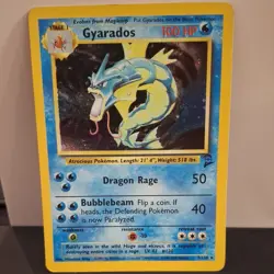 Pokemon TCG Gyarados Holo Rare Card 7/130 Base Set 2 WOTC - Image 1