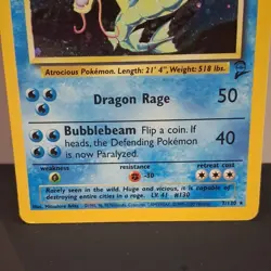 Pokemon TCG Gyarados Holo Rare Card 7/130 Base Set 2 WOTC - Image 3