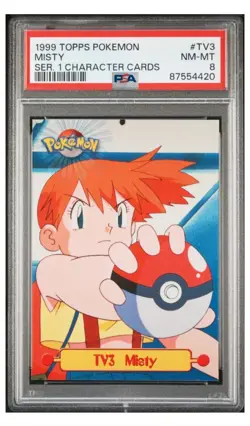 1999 Topps Pokemon Misty Series 1 Character cards Psa 8 - Image 1