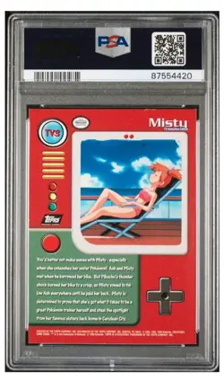 1999 Topps Pokemon Misty Series 1 Character cards Psa 8 - Image 2