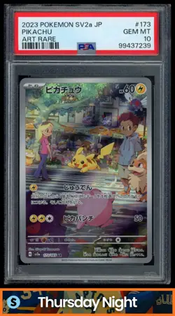 2023 POKEMON SCARLET & VIOLET CARD 151 (JAPANESE) PIKACHU ART RARE PSA 10 - Image 1