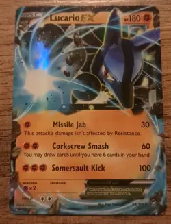 Lucario EX 54/111 Pokemon Furious Fists XY Ultra Rare Card HP 2014 - Image 1