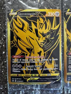 Pokemon Cards Zacian V SWSH076 and Zamazenta V SWSH077 Gold Sealed Promos SEALED - Image 2
