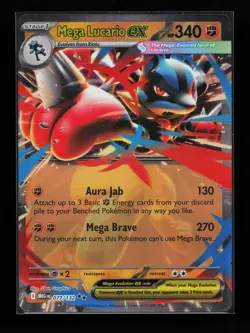 Mega Lucario ex 077/132 ME01: Mega Evolution Pokemon Card - Image 1