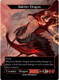 Balefire Dragon - Full Art Altered Art Custom Cards - Image 1