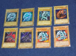 Yugioh VINTAGE lot Blue eyes white dragon LOB-070 BPT-005 BPT-003 SDK-001 8 Card - Image 1
