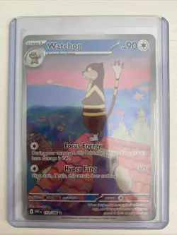 Pokemon TCG Watchog 153/086 White Flare Illustration Rare Card NM/M Condition - Image 1