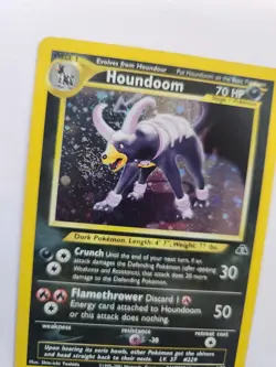Houndour Neo Holo Base Pokemon Card WOTC LP + - Image 2