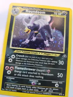 Houndour Neo Holo Base Pokemon Card WOTC LP + - Image 5